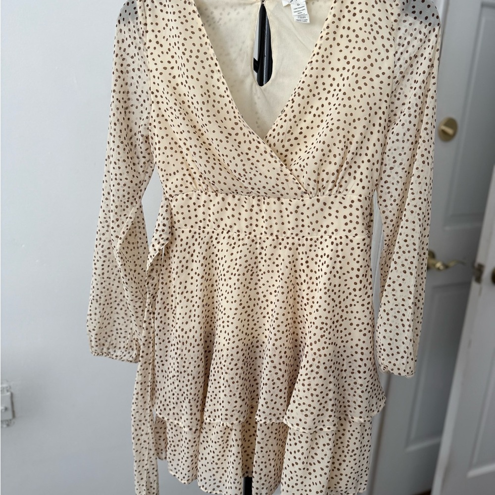 Polka Dot Long Sleeve Dress